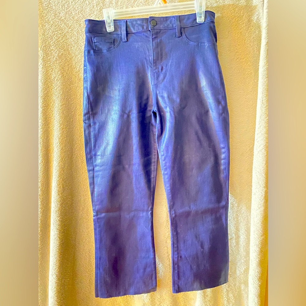 l'agence purple pants WOMENS FAUX LEATHER SIZE 31 STRAIGHT LEG